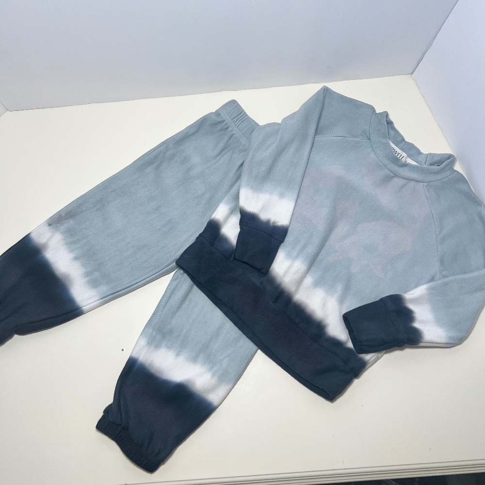 FAIRWELL Blue Tie Dye Jogger and Long Sleeve Set Very Soft FAIR CONDITION